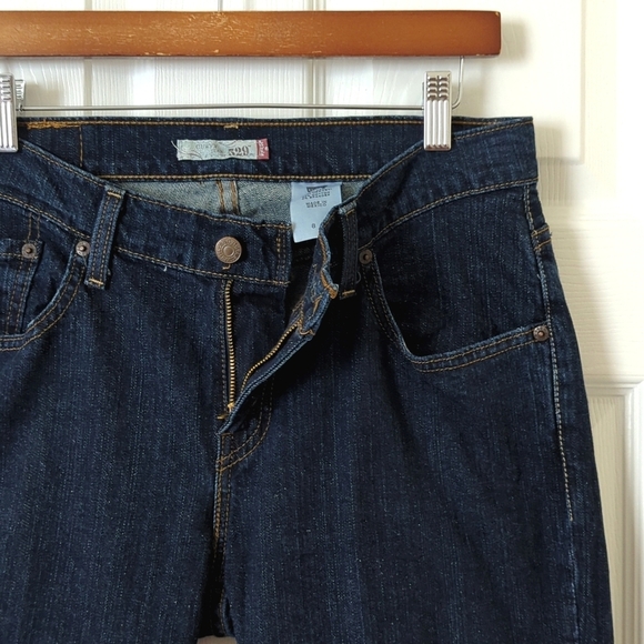 Levi's Y2K 529 Classic Dark Wash Mid Rise Curvy Boot Cut Jeans 8 - Picture 7 of 15